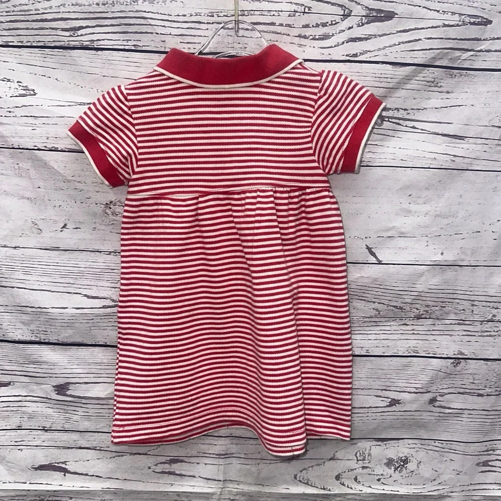 Carter’s Girls Red Striped Flower Butterfly Dress Size 18 Months
